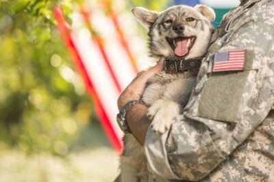 veteran with service dog