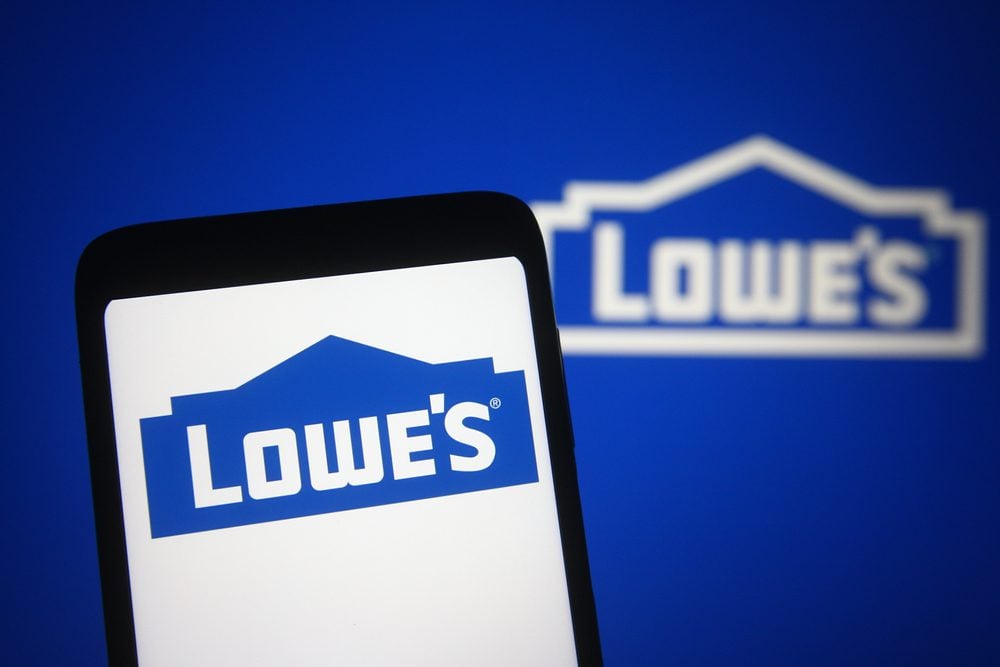 lowe’s logo on computer and smartphone