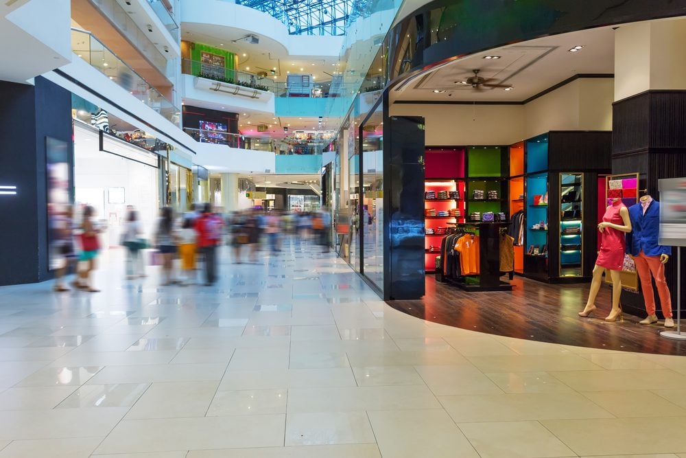 shopping mall with fashion store