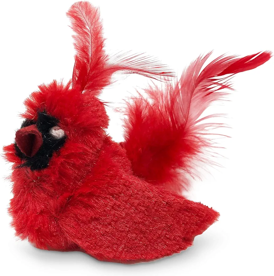 Red Bird cat toy