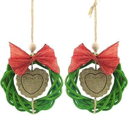 Two holiday dog treats wreaths.