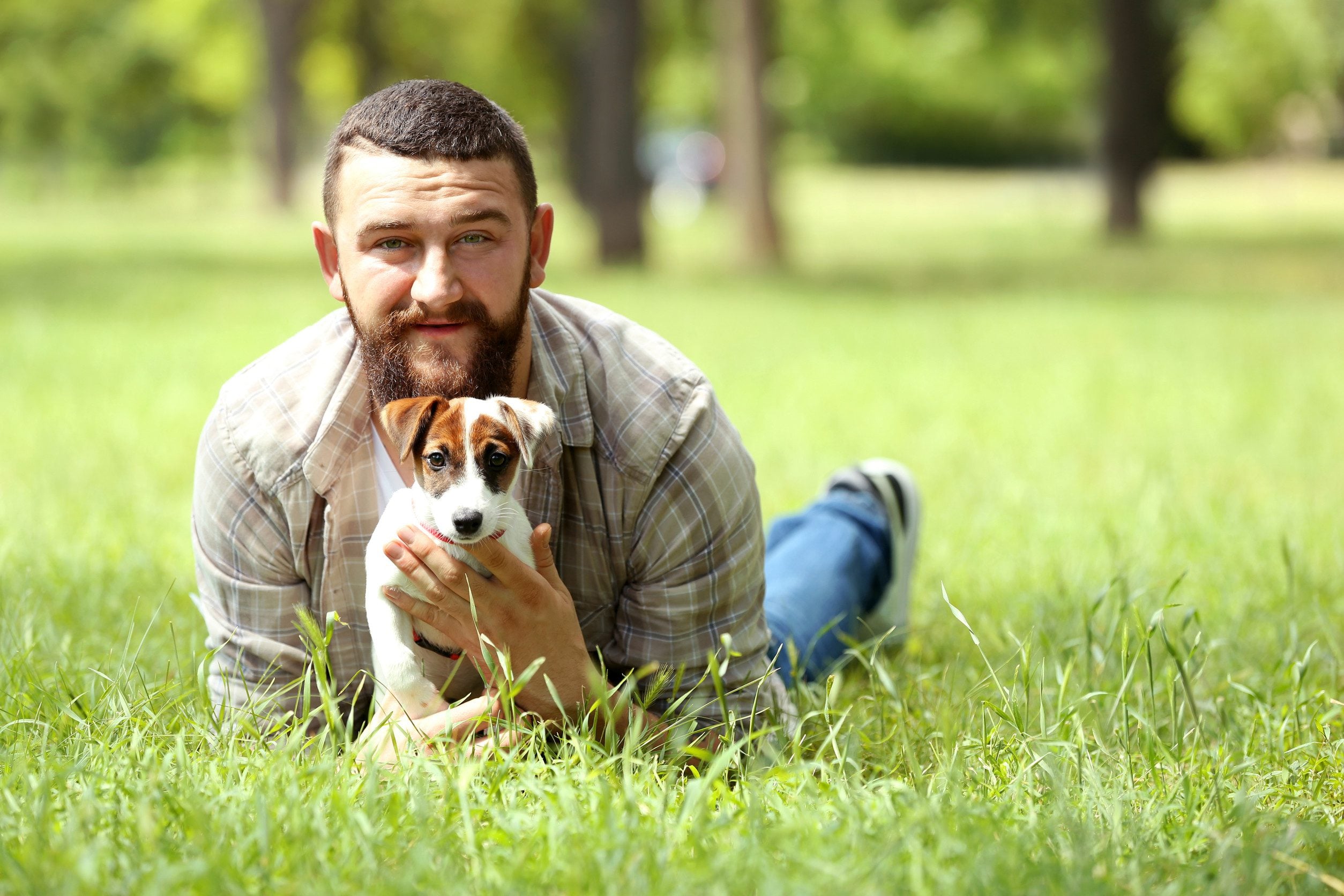 A man spending time with his emotional support animal (ESA) in Allentown, PA.